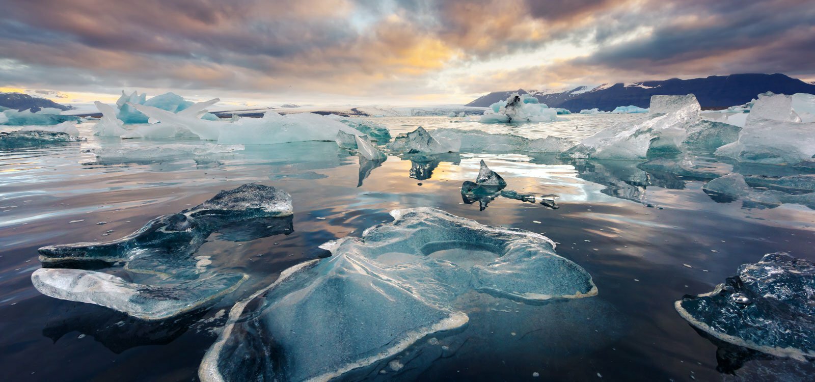 ice drifting on the sea