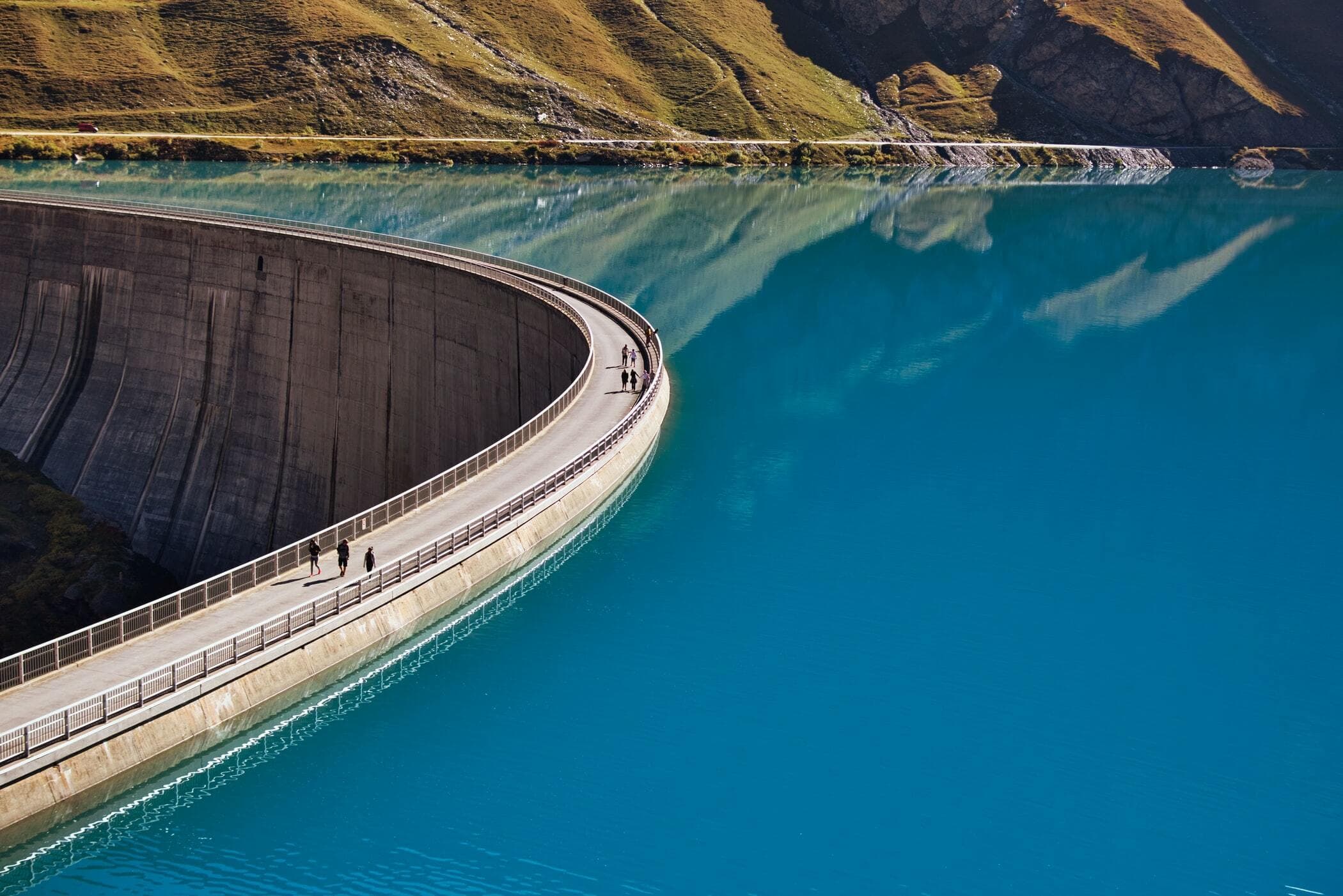Water dam filled with water