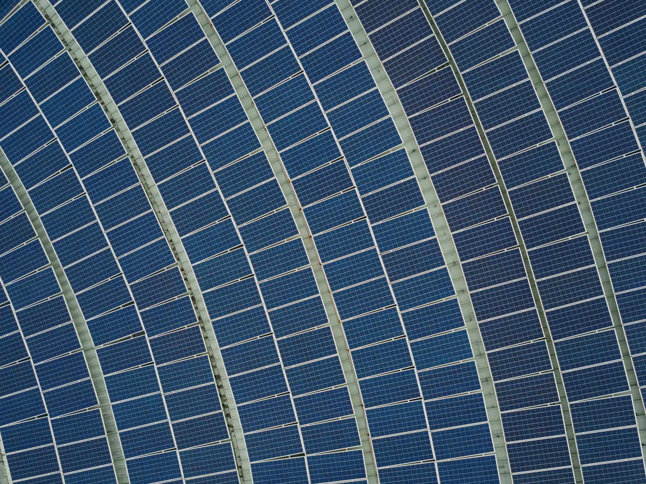 Photo of a solar panels plant