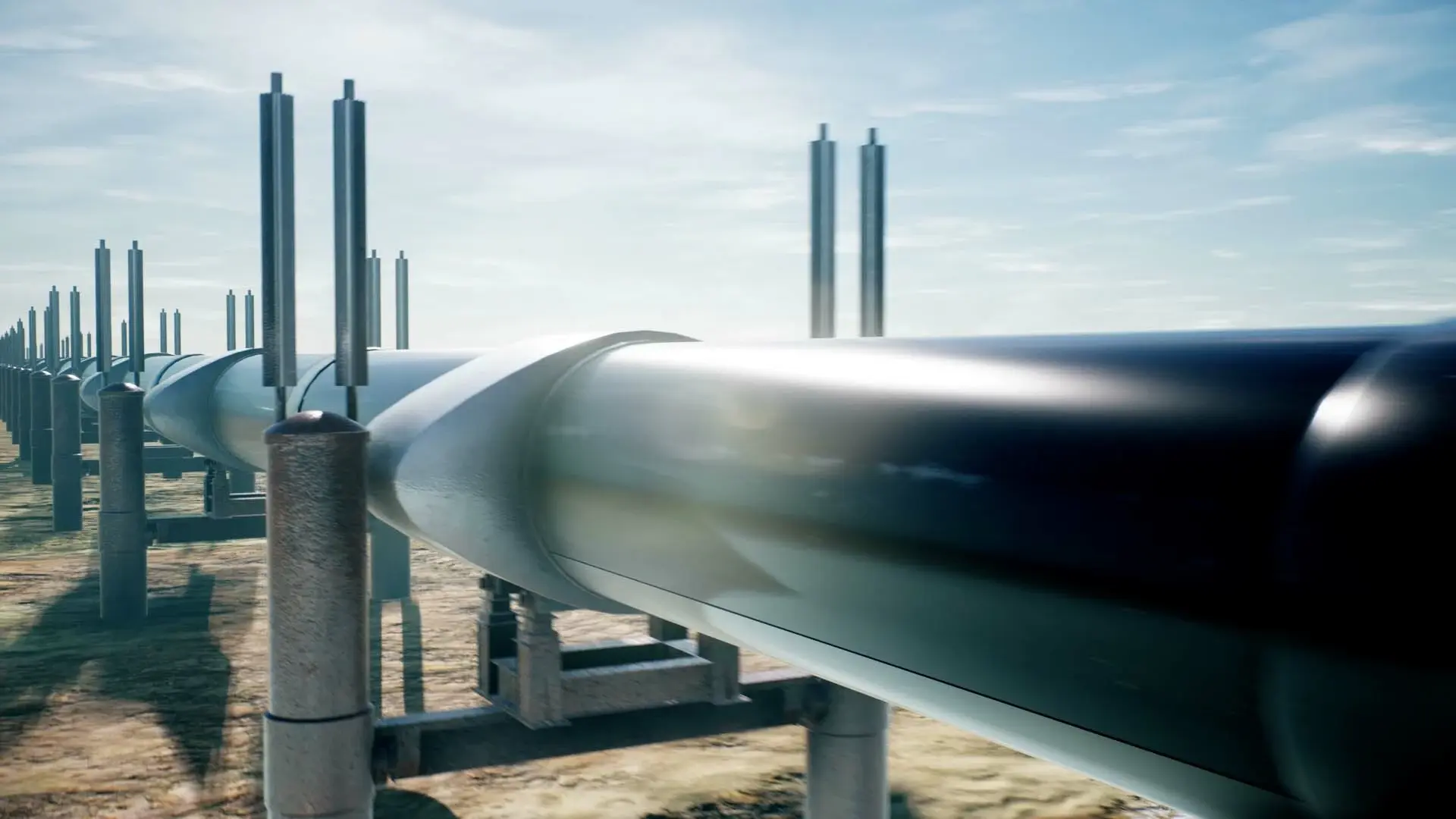 Animated gas pipeline