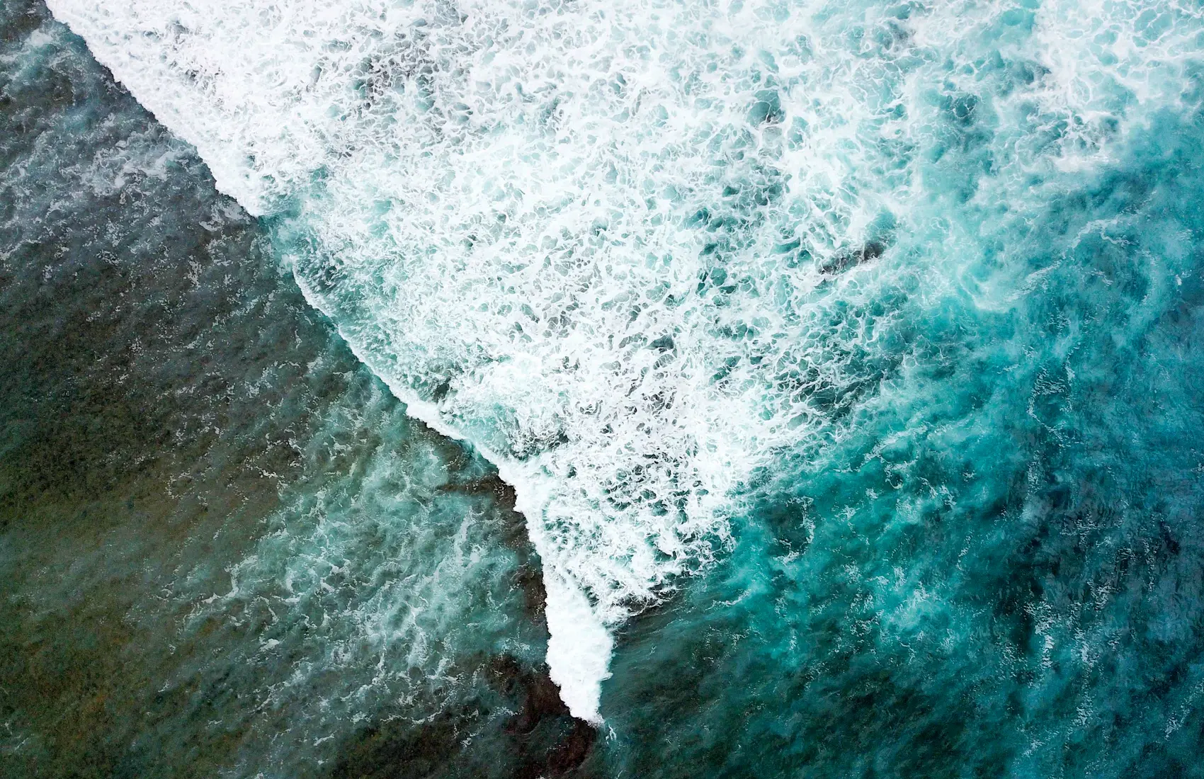 sea wave from above